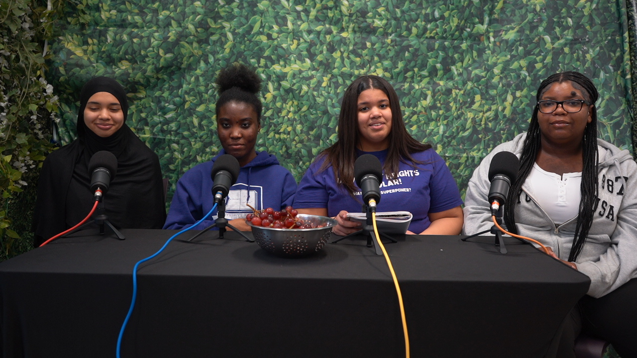 Scholars in a podcast discussion